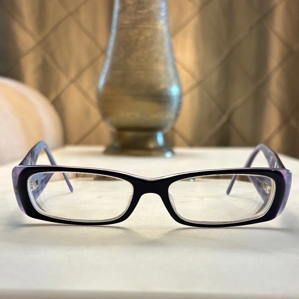 PRADA Women’s PRESCRIPTION GLASSES Rectangle Frames Dark Purple Tortoise Shell 💜